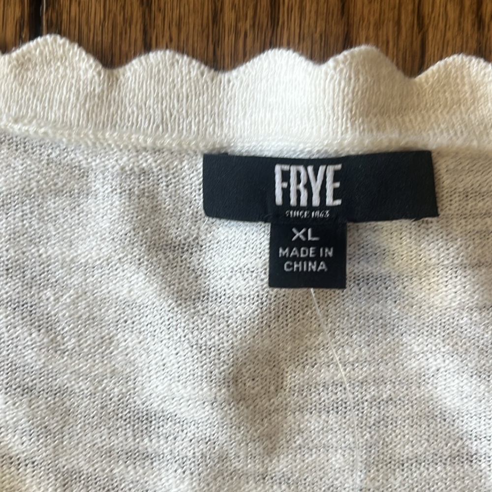 Frye Women's Pointelle Cardigan size XL - Picture 6 of 10